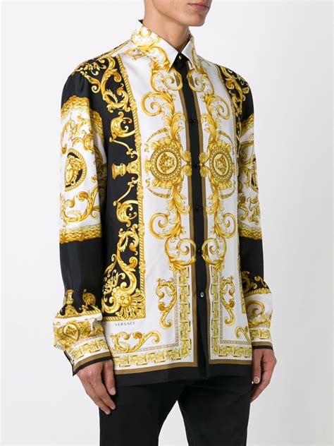 versace retro shirt|vintage Versace men's shirts.